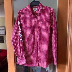 Ariat Women’s Red and White Patterned Shirt